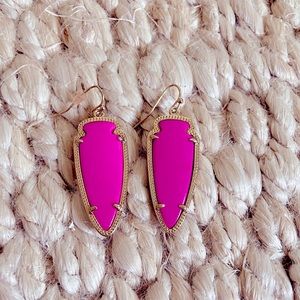 Kendra Scott sky earrings neon pink